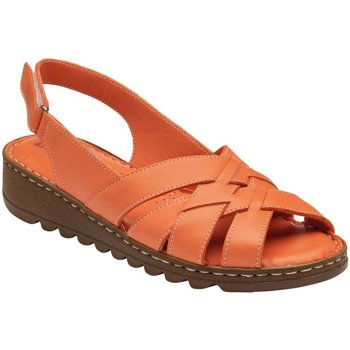 Shoes Women Sandals Lotus Ceylan Womens Low Wedge Sandals orange