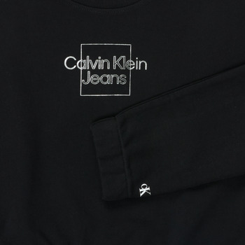 Calvin Klein Jeans METALLIC BOX LOGO SWEATSHIRT Black