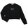 Clothing Girl Sweaters Calvin Klein Jeans METALLIC BOX LOGO SWEATSHIRT Black