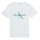 Clothing Children Short-sleeved t-shirts Calvin Klein Jeans MONOGRAM LOGO T-SHIRT White