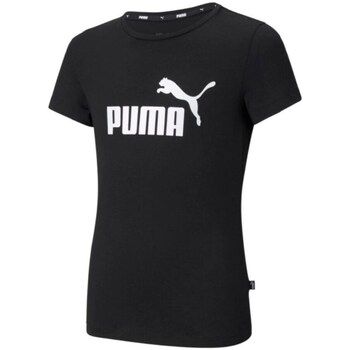 Clothing Boy Short-sleeved t-shirts Puma Ess Logo Tee Black