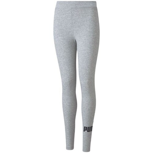 Clothing Girl Trousers Puma Ess Logo Leggings Grey