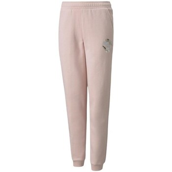 Clothing Girl Trousers Puma Alpha Sweatpants FL Pink
