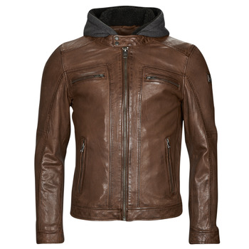 Clothing Men Leather jackets / Imitation leather Oakwood DRINK Brown
