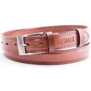 Clothes accessories Men Belts Solier SB09 Brown