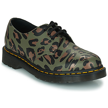 Shoes Women Mid boots Dr. Martens 1461 Smooth Distorted Leopard Kaki