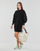 Clothing Women Short Dresses Karl Lagerfeld FABRIC MIX SWEATDRESS Black