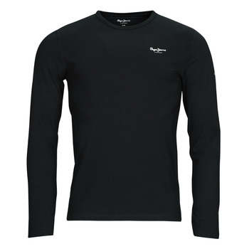 Clothing Men Short-sleeved t-shirts Pepe jeans ORIGINAL BASIC 2 LONG Black