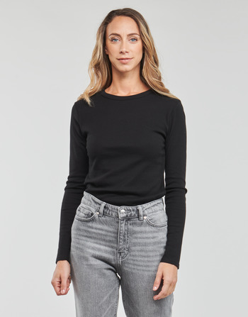 Clothing Women Long sleeved tee-shirts Petit Bateau  Black
