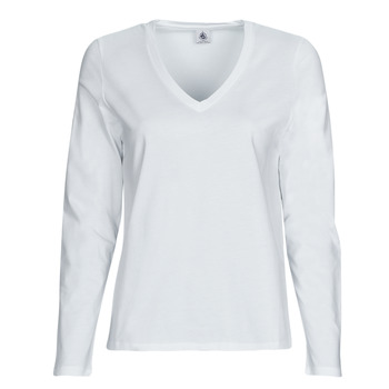 Clothing Women Long sleeved tee-shirts Petit Bateau  White