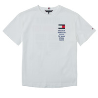 Clothing Boy Short-sleeved t-shirts Tommy Hilfiger  White