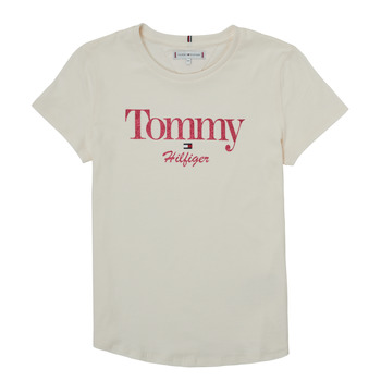 Clothing Girl Short-sleeved t-shirts Tommy Hilfiger  White