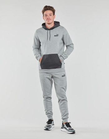 Clothing Men Tracksuits Puma HOODED SWEAT SUIT FL CL Grey