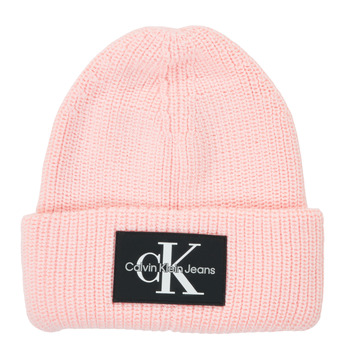 Clothes accessories Women Hats / Beanies / Bobble hats Calvin Klein Jeans MONOLOGO PATCH BEANIE Pink