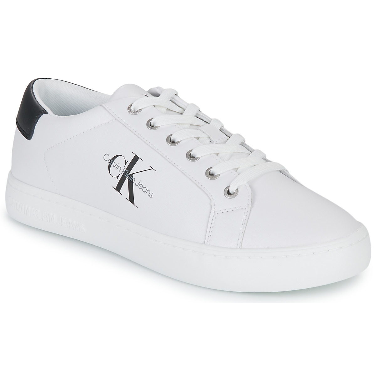Calvin Klein Classic Cupsole Laceup Low Lth White