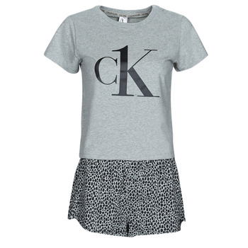 Clothing Women Sleepsuits Calvin Klein Jeans SLEEP SHORT Grey