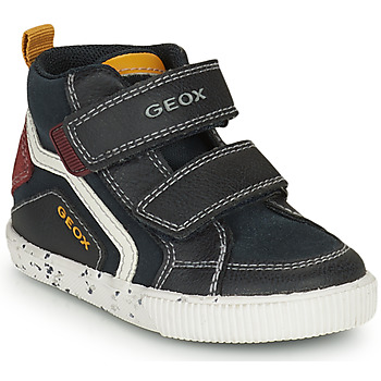 Shoes Boy Hi top trainers Geox B KILWI BOY C Black