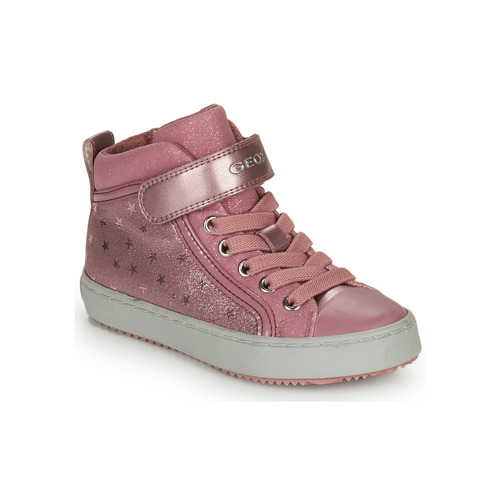 Shoes Girl Hi top trainers Geox J KALISPERA GIRL I Pink