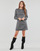 Clothing Women Short Dresses MICHAEL Michael Kors MK LOGO TIE HT MINI DRESS Black / Beige