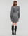 Clothing Women Short Dresses MICHAEL Michael Kors MK LOGO TIE HT MINI DRESS Black / Beige
