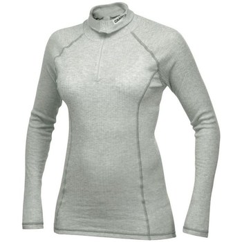 Clothing Women Short-sleeved t-shirts Craft Active Full Zip Turtleneck Grey