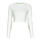 Clothing Women Tops / Blouses Tommy Jeans TJW BABY CROP SIGNATURE LS White