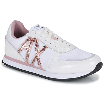 Shoes Women Low top trainers Armani Exchange XV592-XDX070 White / Pink / Gold