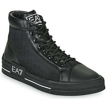 Shoes Men Hi top trainers Emporio Armani EA7 JACQUARD SNEAKER Black