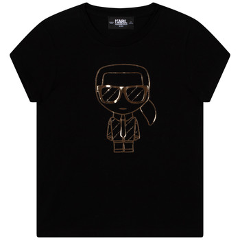 Clothing Girl Short-sleeved t-shirts Karl Lagerfeld  Black