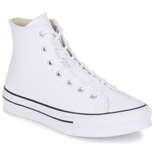 Shoes Girl Hi top trainers Converse Chuck Taylor All Star Eva Lift Leather Foundation Hi White