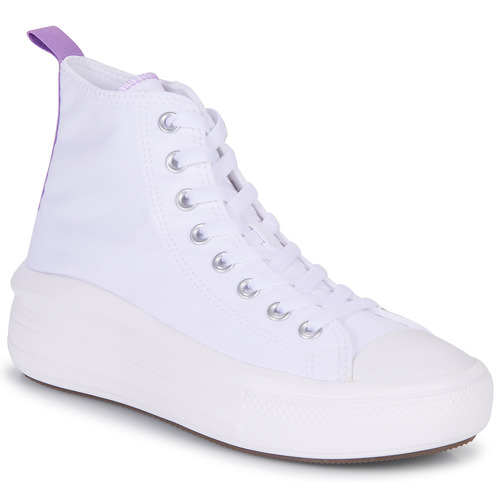 Shoes Girl Hi top trainers Converse Chuck Taylor All Star Move Platform Foundation Hi White