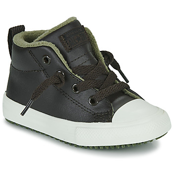 Shoes Children Hi top trainers Converse Chuck Taylor All Star Street Boot Leather Mid Brown