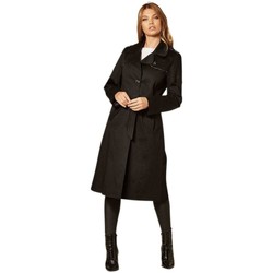 Clothing Women Trench coats De La Creme Single Breasted Trench Coat Black