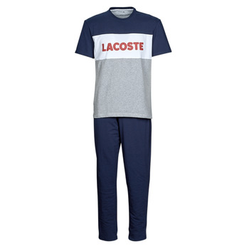Clothing Men Sleepsuits Lacoste 4H9925 Marine / Grey / White
