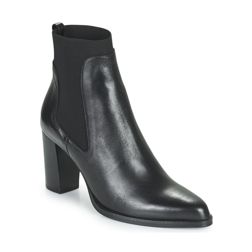 Shoes Women Ankle boots Myma 5912-CUIR-NOIR Black
