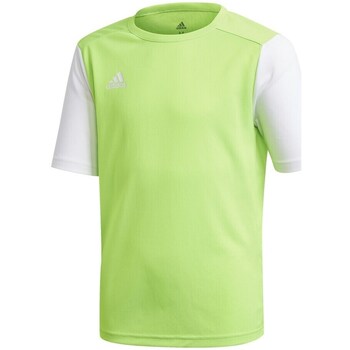 Clothing Boy Short-sleeved t-shirts adidas Originals Junior Estro 19 White, Green