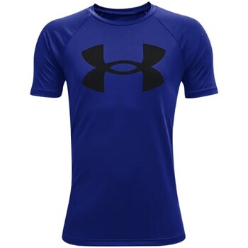 Clothing Men Short-sleeved t-shirts Under Armour Tech Big Logo Purple