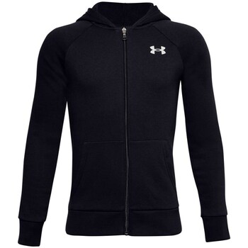 Clothing Boy Sweaters Under Armour Rival Cotton FZ Hoodie Black