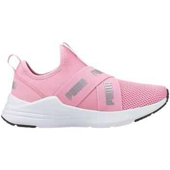 Shoes Children Low top trainers Puma Wired Run Slip ON Summer JR Pink