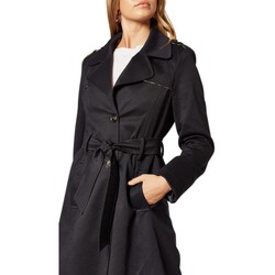 Clothing Women Trench coats De La Creme Single Breasted Trench Coat Blue