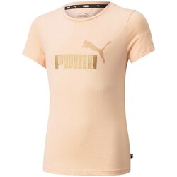 Clothing Men Short-sleeved t-shirts Puma Ess Logo Tee Pink