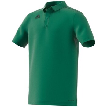 Clothing Boy Short-sleeved polo shirts adidas Originals Junior Core 18 Green