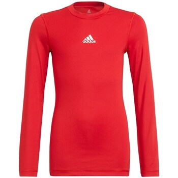 Clothing Boy Short-sleeved t-shirts adidas Originals JR Techfit Compression Red