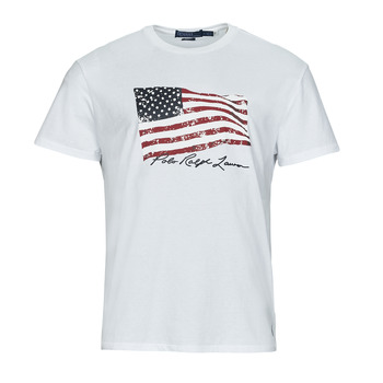 Clothing Men Short-sleeved t-shirts Polo Ralph Lauren K223SS03-SSCNCLSM1-SHORT SLEEVE-T-SHIRT White / White