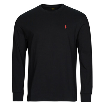 Clothing Men Long sleeved tee-shirts Polo Ralph Lauren K224SC08-LSCNCLSM5-LONG SLEEVE-T-SHIRT Black