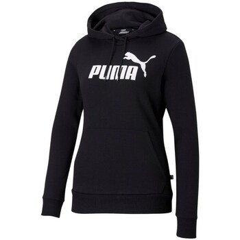Clothing Men Sweaters Puma Ess Logo Hooded Black