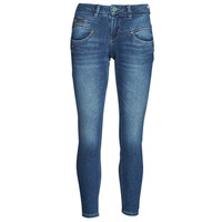 Clothing Women Slim jeans Freeman T.Porter ALEXA HIGH WAIST CROPPED SDM Blue
