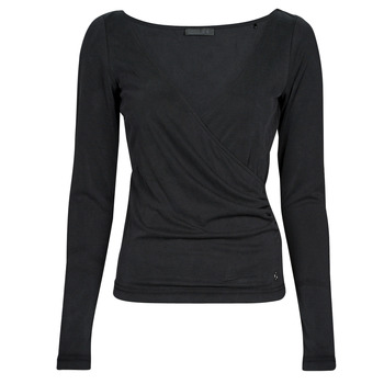 Clothing Women Long sleeved tee-shirts Guess LS INES TOP Black