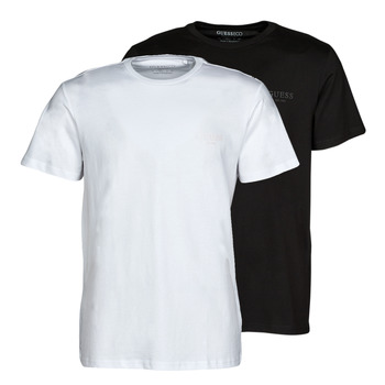 Clothing Men Short-sleeved t-shirts Guess STILLMAN CN SS X2 Black / White