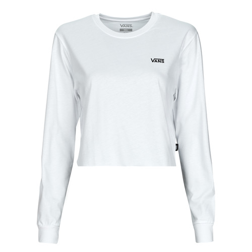 Clothing Women Long sleeved tee-shirts Vans JUNIOR V LS CROP White